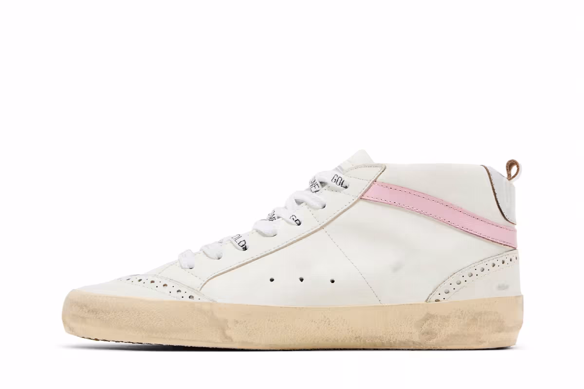 Golden Goose Women's Mid Star White Silver Pink, view 4
