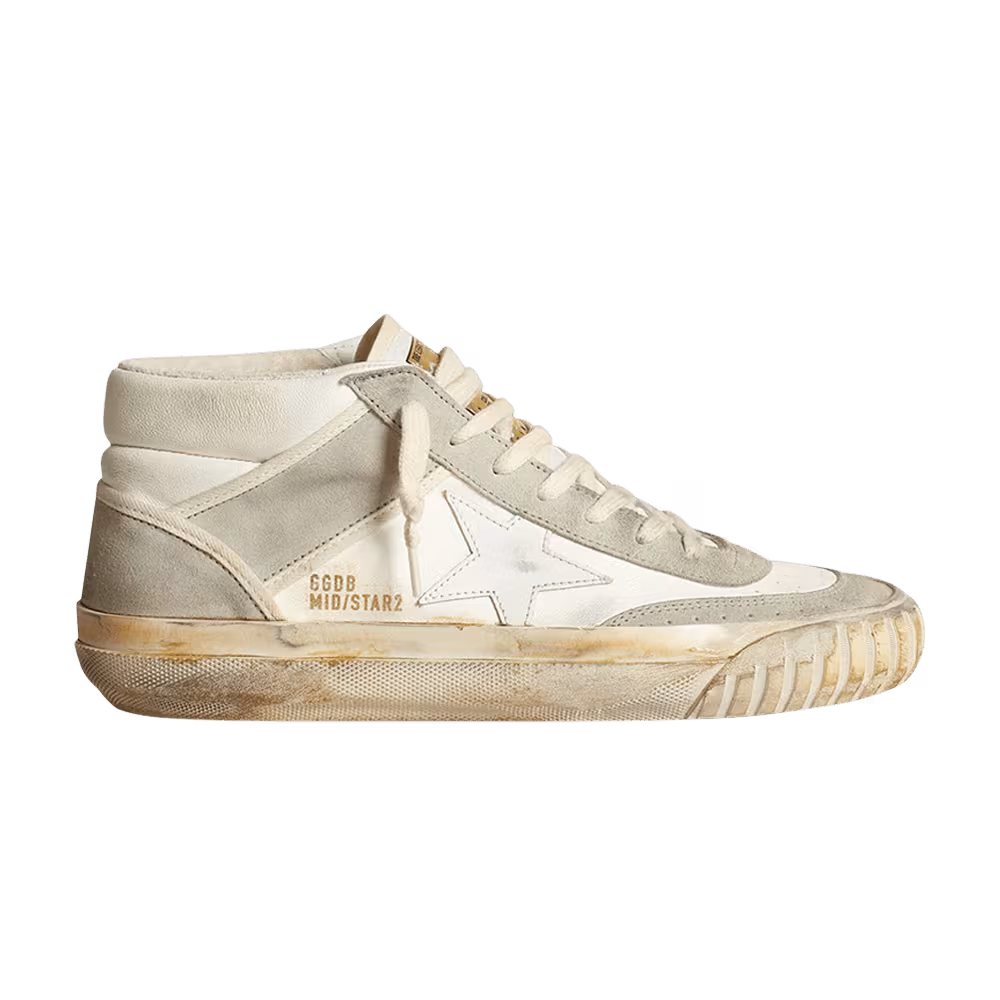 Golden Goose Mid Star 2 Ice Grey White