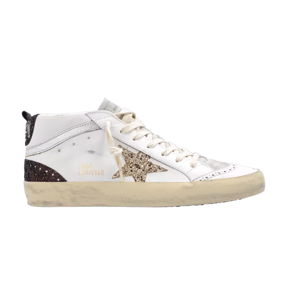 Golden Goose Women's Mid Star White Ice Gold Brown