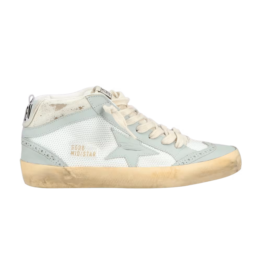Golden Goose Women's Mid Star Vintage White Light Grey