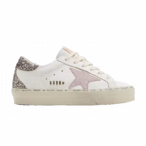Golden Goose Wmns Hi Star 'White Antique Pink Glitter'