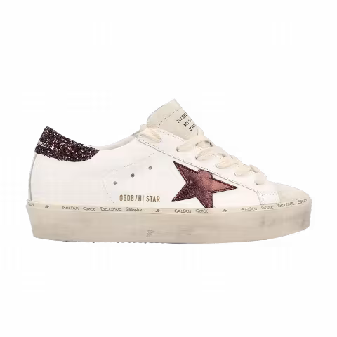 Golden Goose Wmns Hi Star 'Glitter Heel -White Purple'