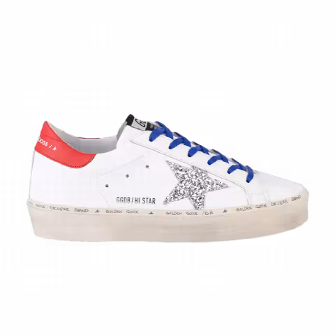 Golden Goose Wmns Hi Star 'White Silver Glitter'