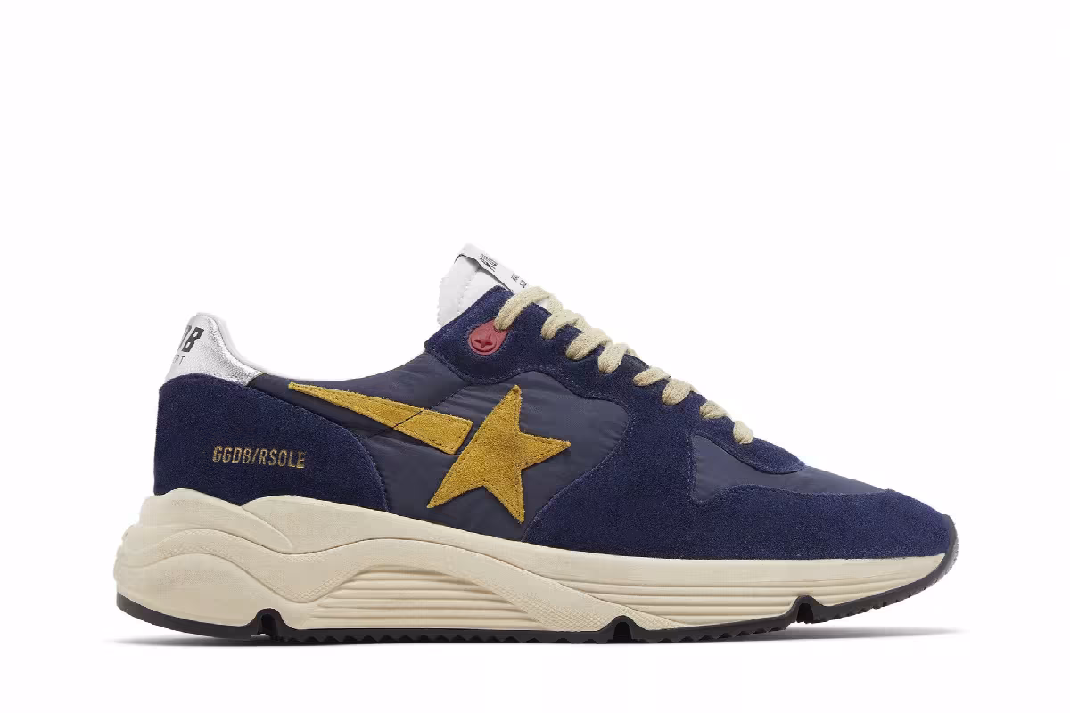 Golden Goose Running Sole Dark Blue Mustard, view 2