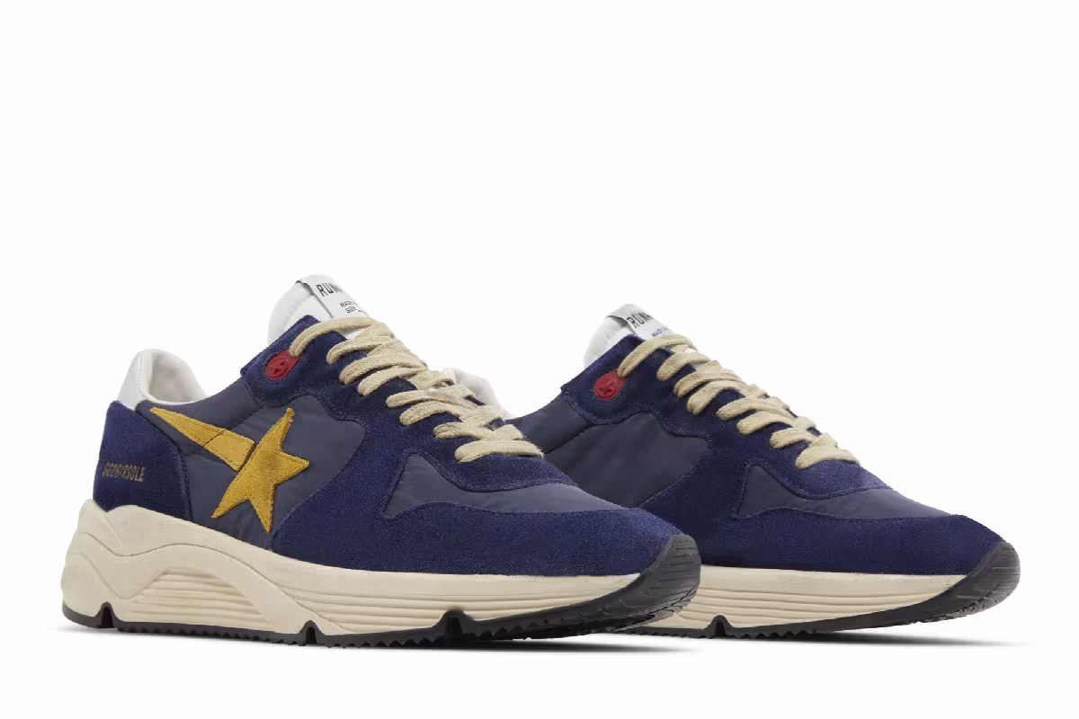 Golden Goose Running Sole Dark Blue Mustard, view 9