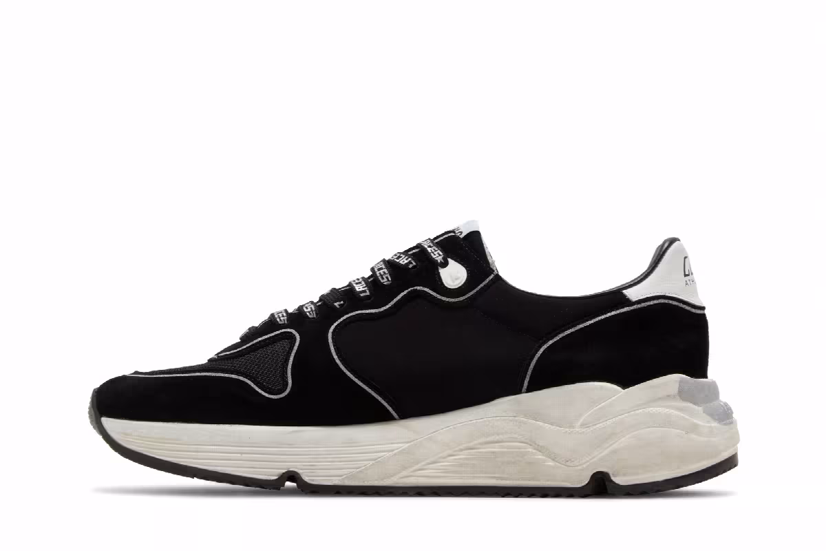 Golden Goose Running Sole Black Silver, view 4
