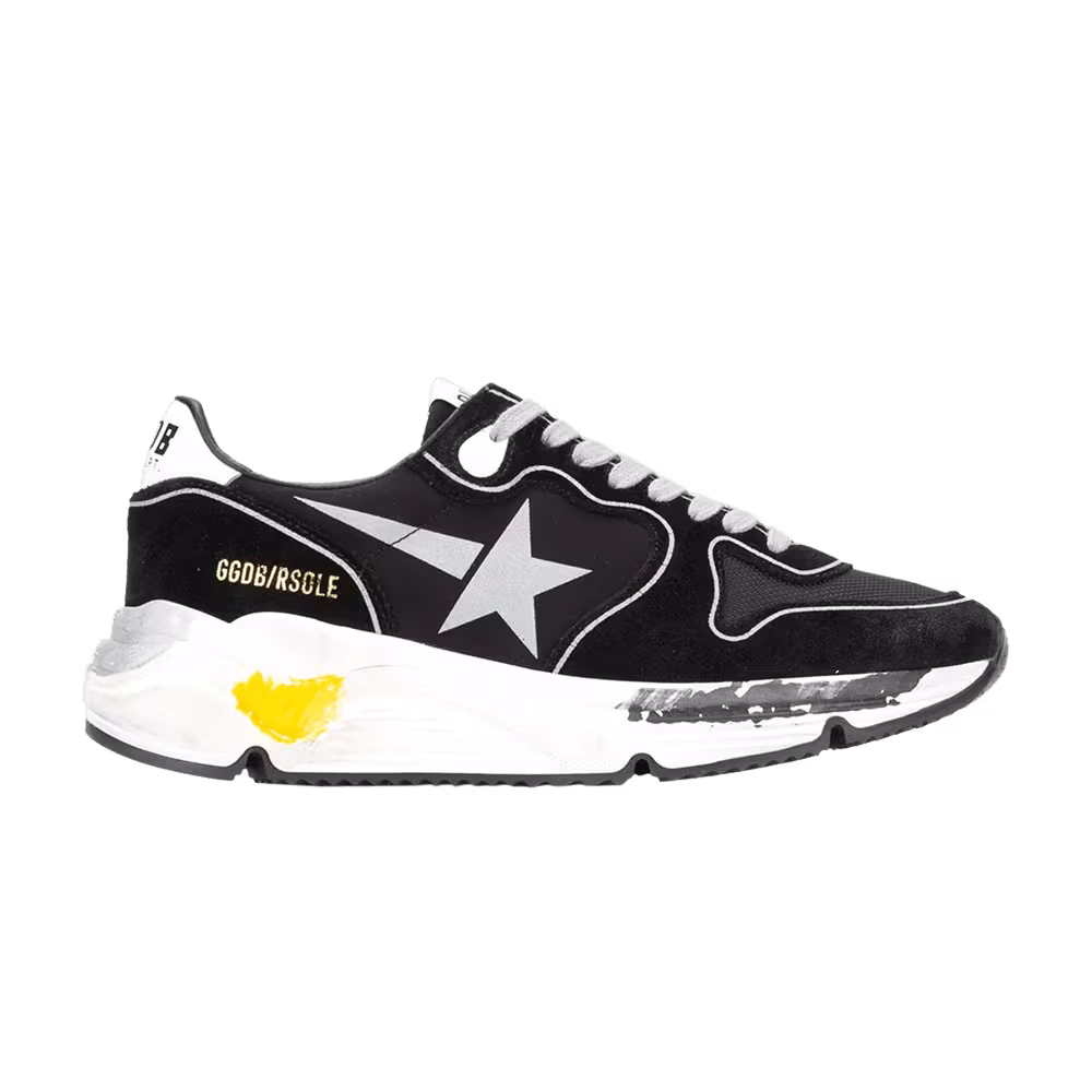 Golden Goose Women's Running Sole Black Silver