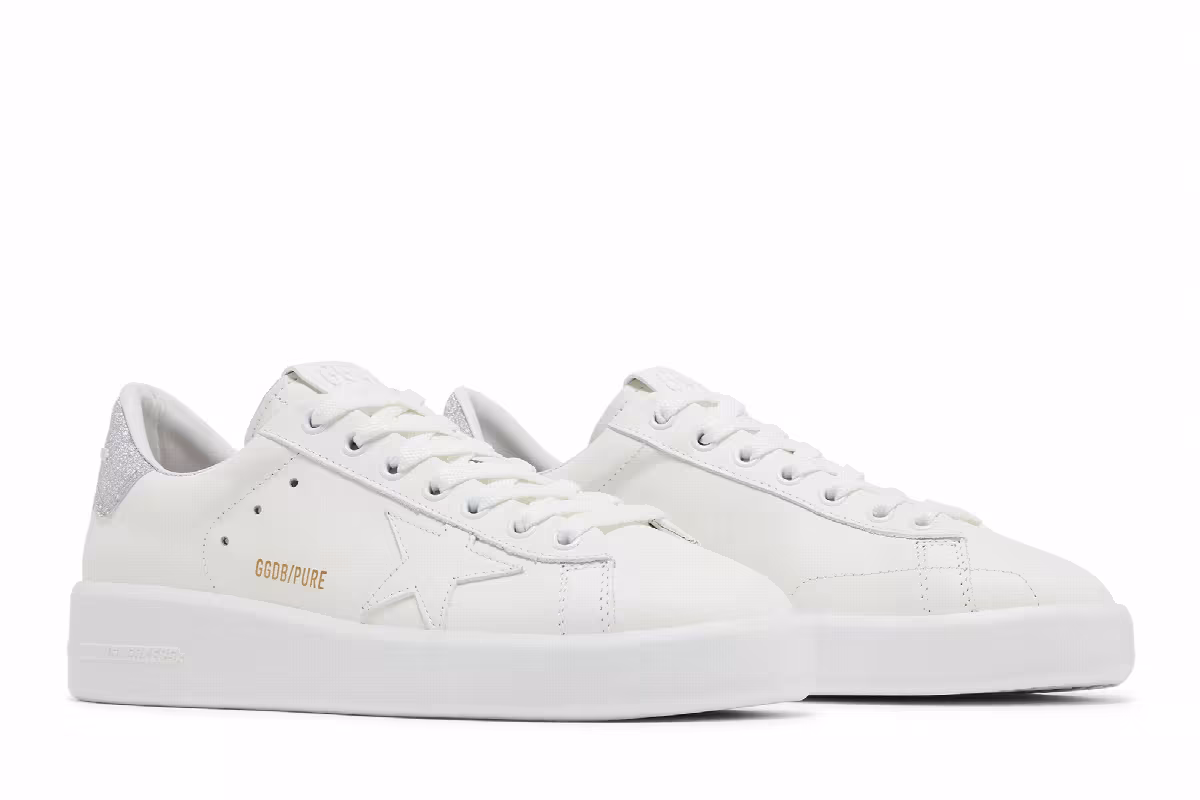 Golden Goose Women's Purestar White Silver, view 9