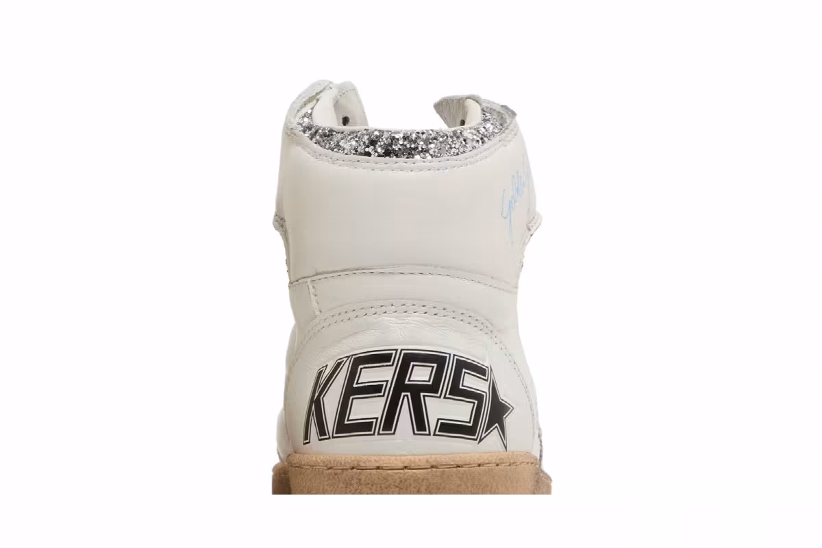 Golden Goose Women's Sky Star White Silver Glitter, view 8