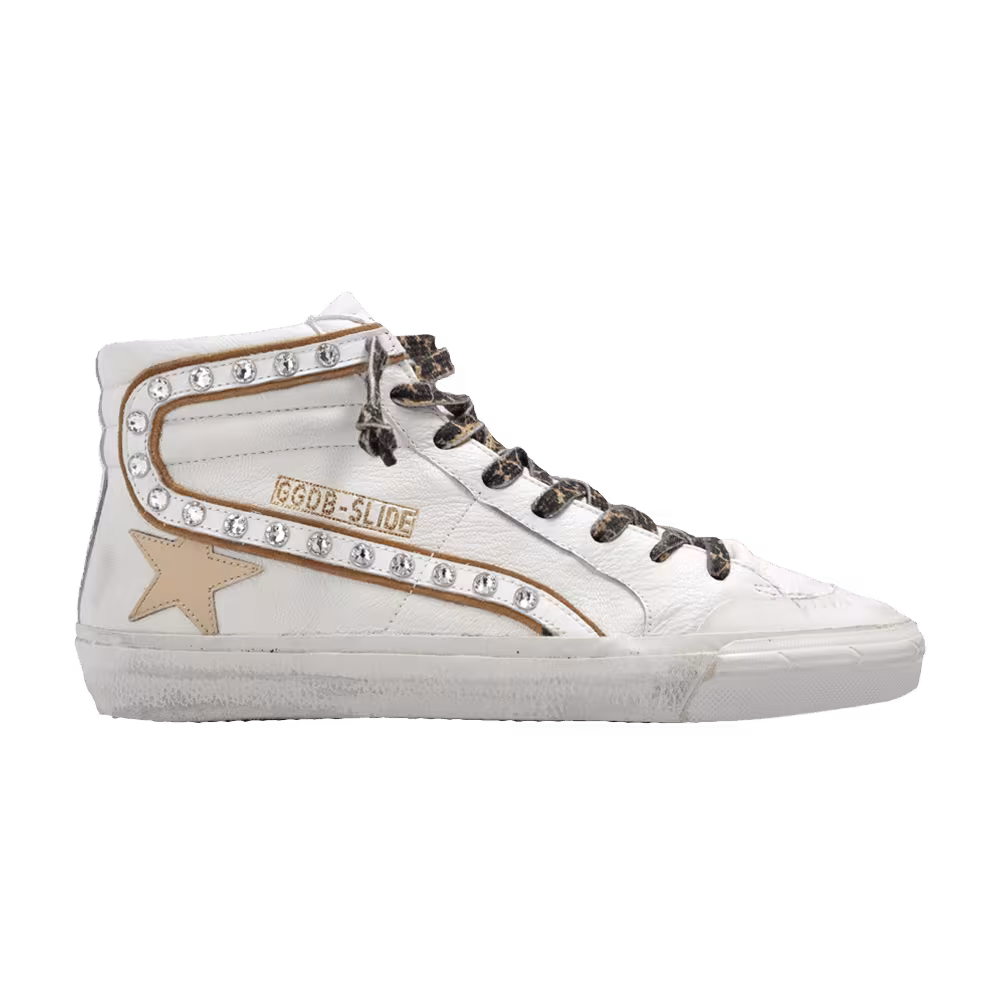 Golden Goose Women's Slide Sneaker White Beige Platinum