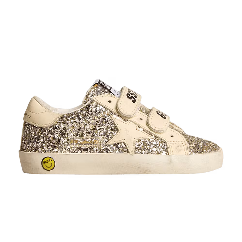 Golden Goose Old School Kid Platinum Glitter