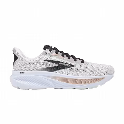 Brooks Wmns Ghost 17 Wide 'White Black Rose Gold'