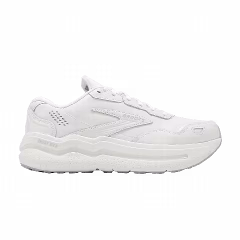 Brooks Ghost Max Leather 2E Wide 'Triple White'