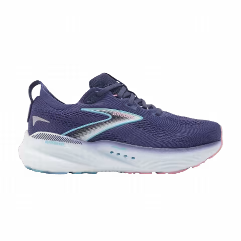Brooks Wmns Glycerin GTS 22 2E Wide 'Blue Ribbon Dianthus'