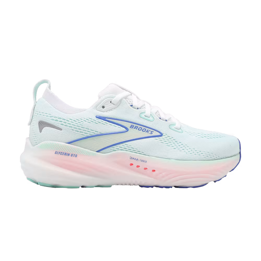 Brooks Women's Glycerin GTS 22 D Wide Limpet Shell Amparo Blue