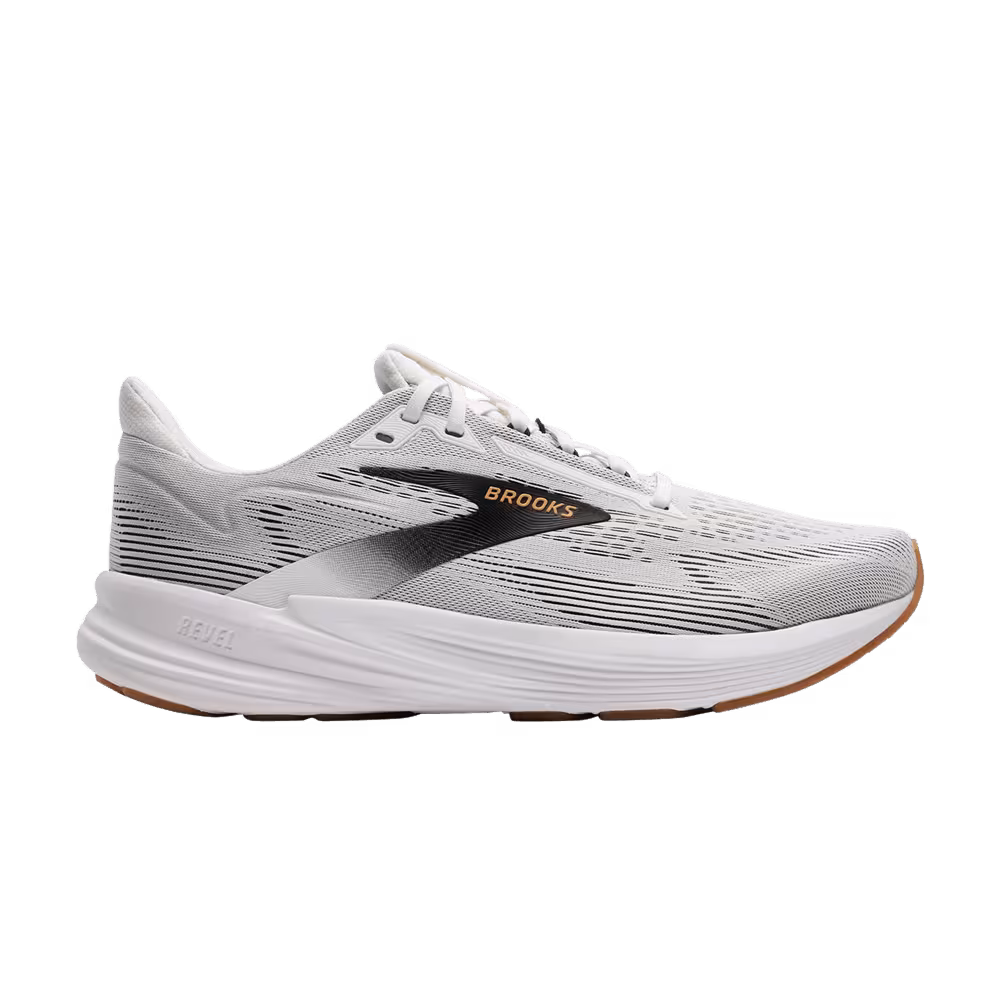 Brooks Revel 8 White Black Oak Buff