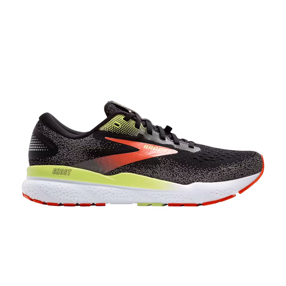 Brooks Ghost 16 GORE-TEX Black Mandarin Red Green