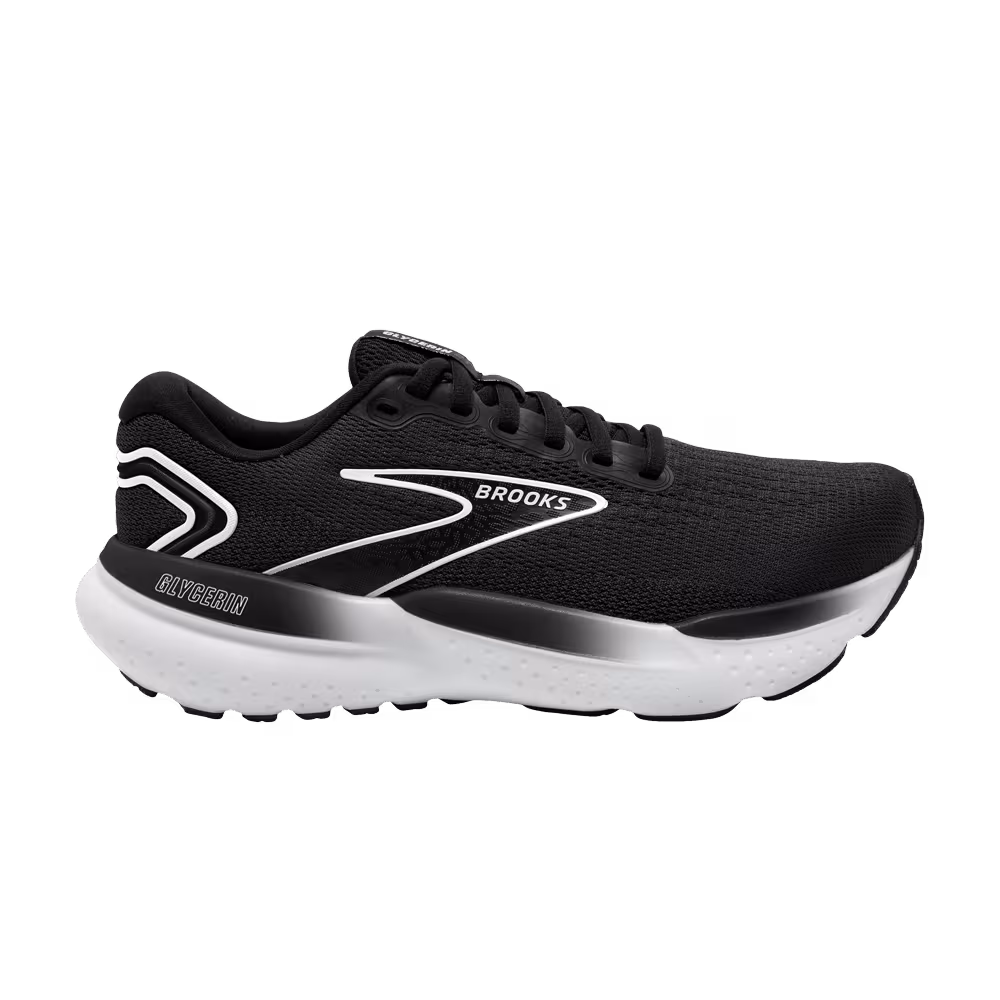 Brooks Glycerin 21 2E Wide Black Grey White