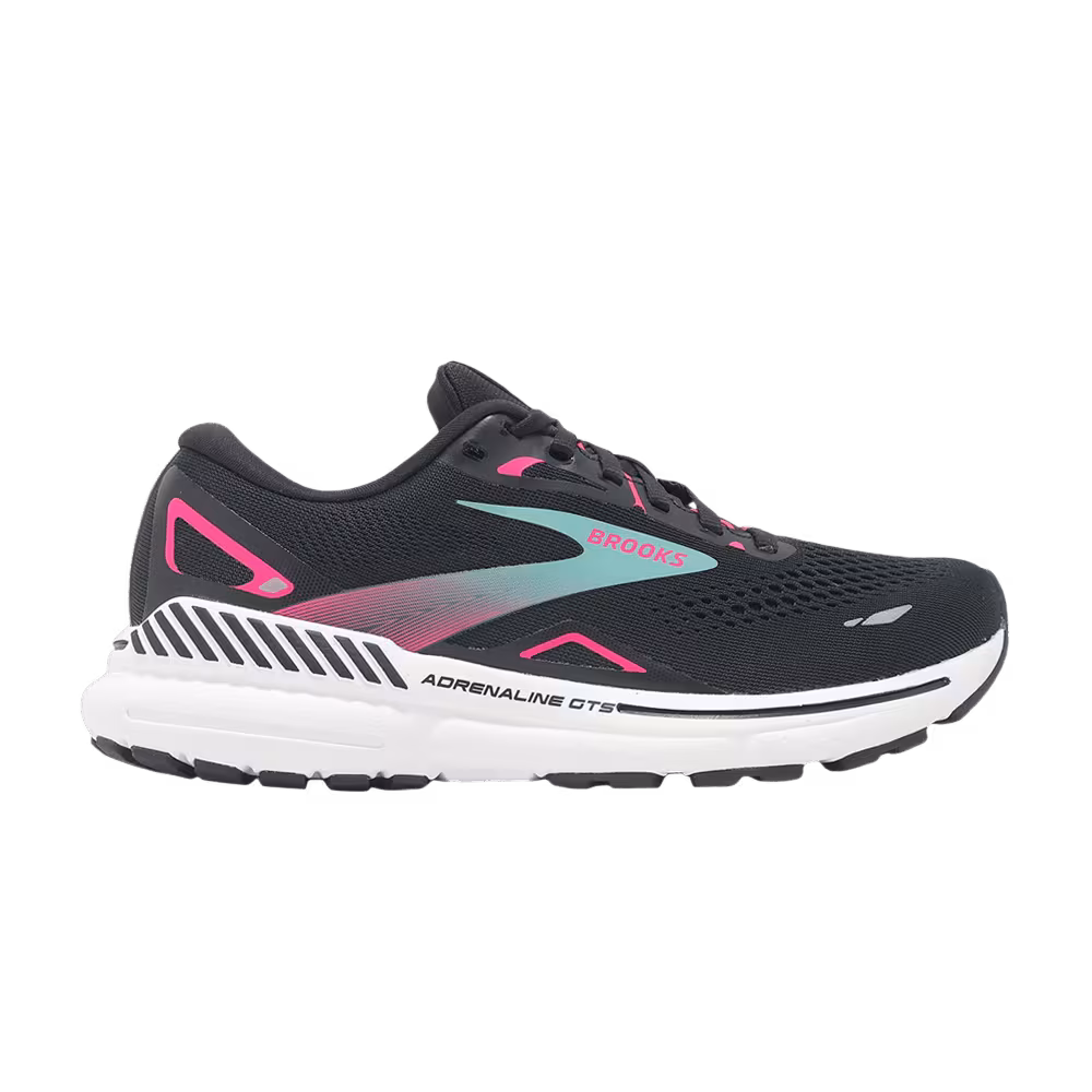 Brooks Women's Adrenaline GTS 23 GORE-TEX Black Knockout Pink Aqua