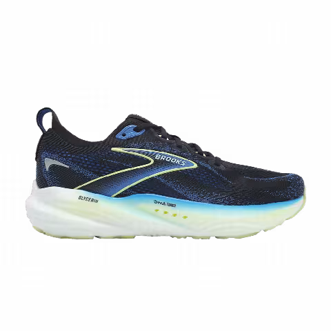 Brooks Glycerin 22 2E Wide 'Black Cobalt Neo Yellow'