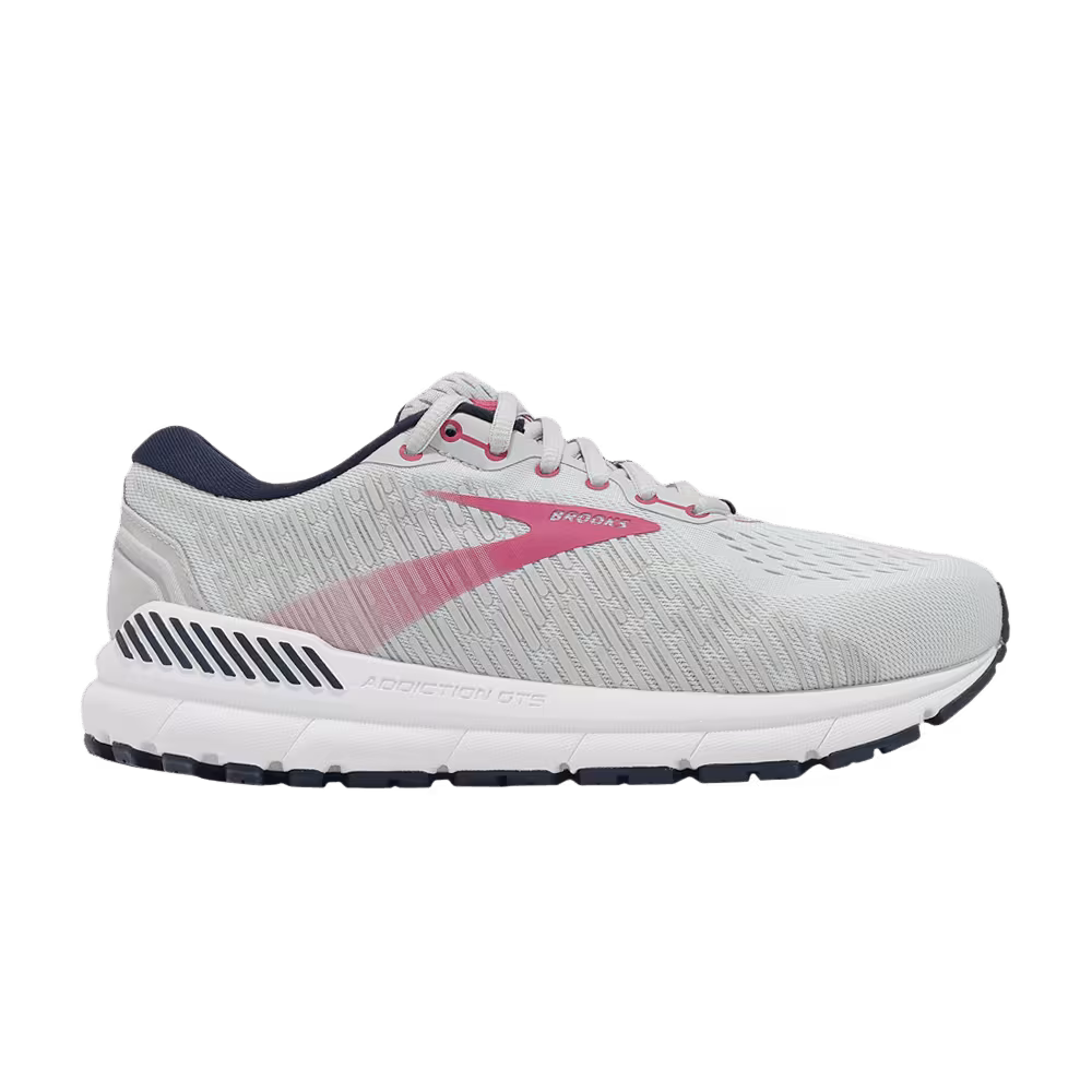 Brooks Women's Addiction GTS 15 2E Wide Oyster Peacoat Lilac Rose