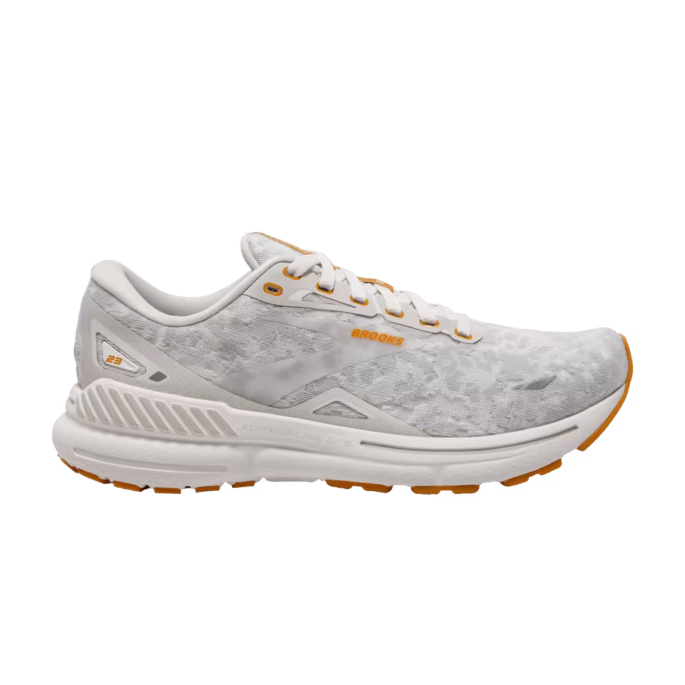 Brooks Women's Adrenaline GTS 23 Blanc Grey Sunflower