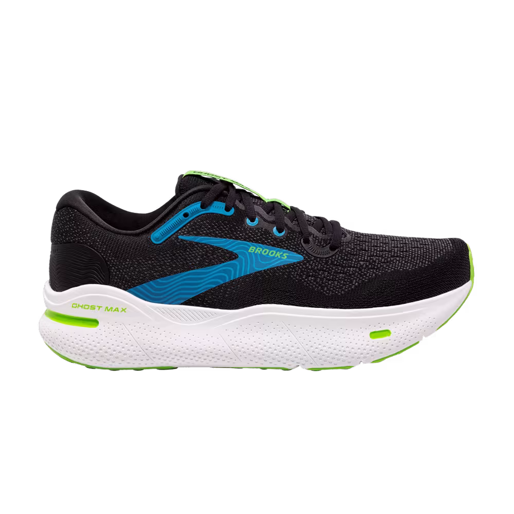 Brooks Ghost Max 4E Wide Black Atomic Blue