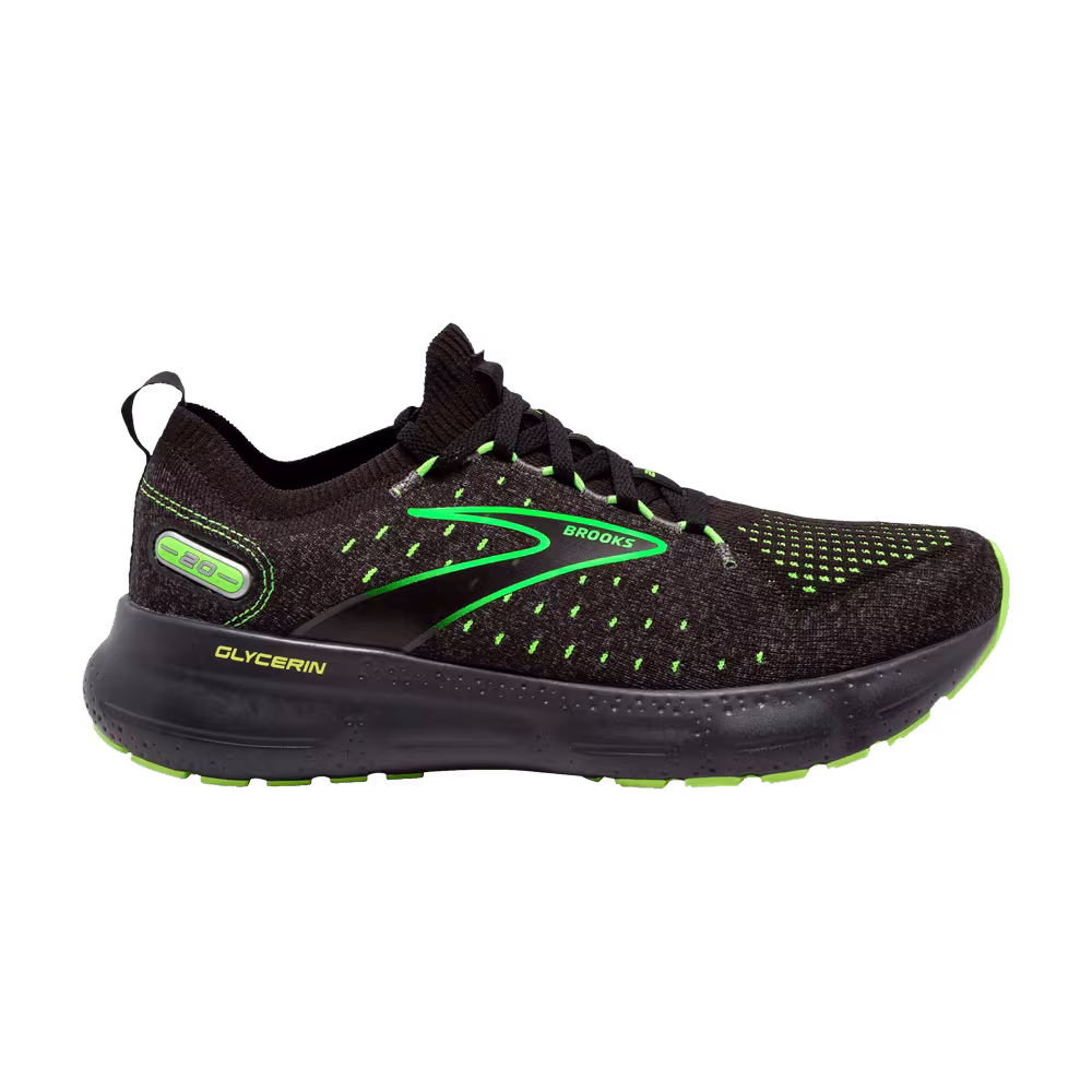 Brooks Glycerin StealthFit 20 Black Green Gecko