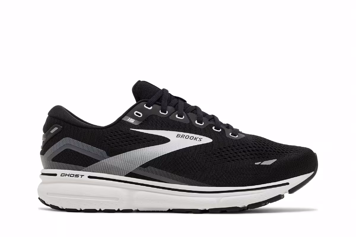 Brooks Ghost 15 2E Wide Black Blackened Pearl, view 2