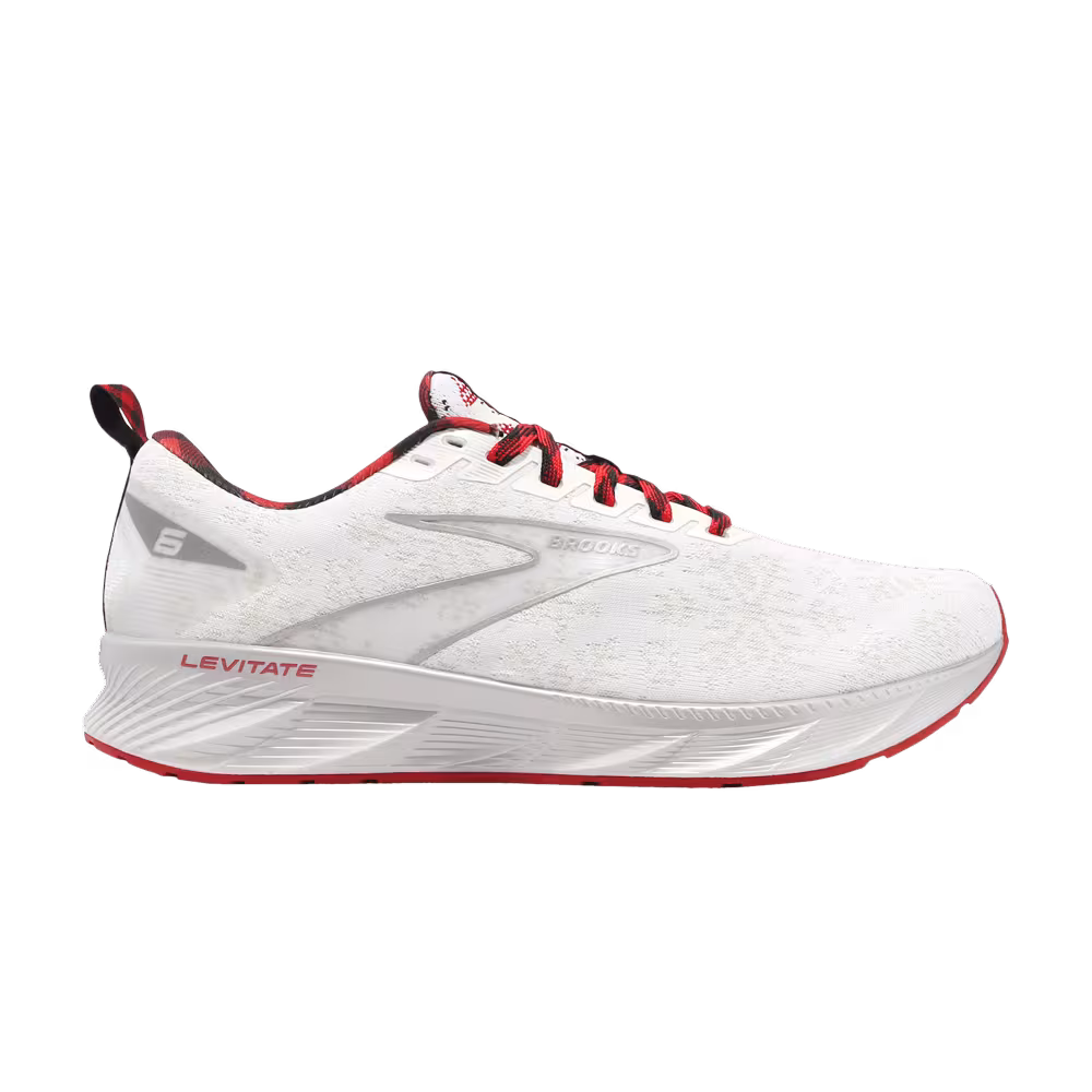 Brooks Levitate 6 White Red Silver