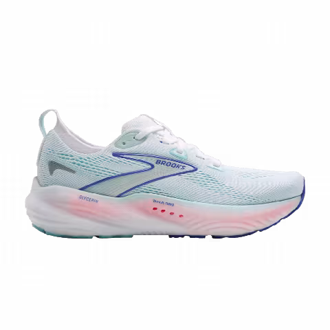 Brooks Wmns Glycerin 22 Wide 'White Limpet Shell Amparo Blue'