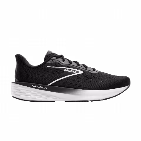 Brooks Wmns Launch 12 'Black Grey White'