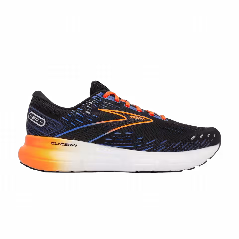Brooks Glycerin 20 2E Wide 'Black Classic Blue Orange'