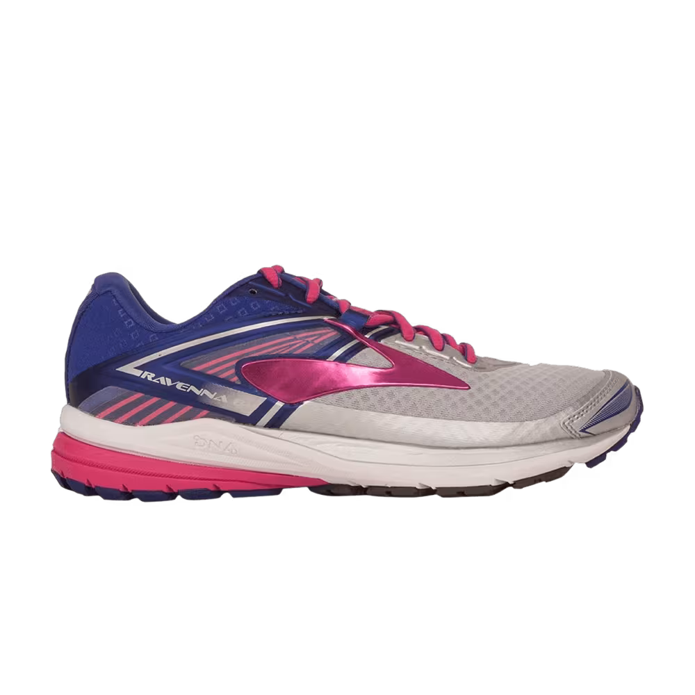 Brooks Women's Ravenna 8 Silver Clematis Blue Very Berry