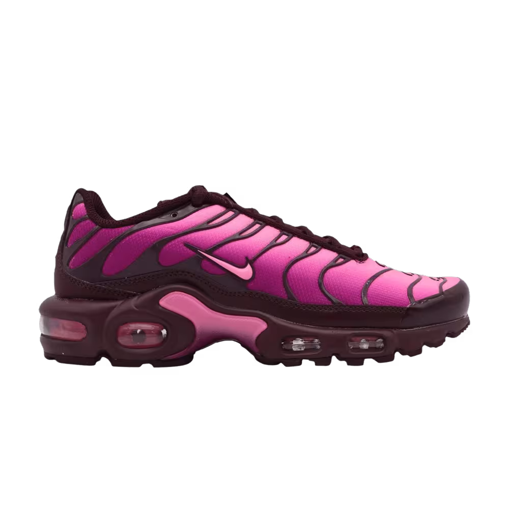Brooks Nike Women's Air Max Plus Burgundy Crush Captures Flower Pink Spell