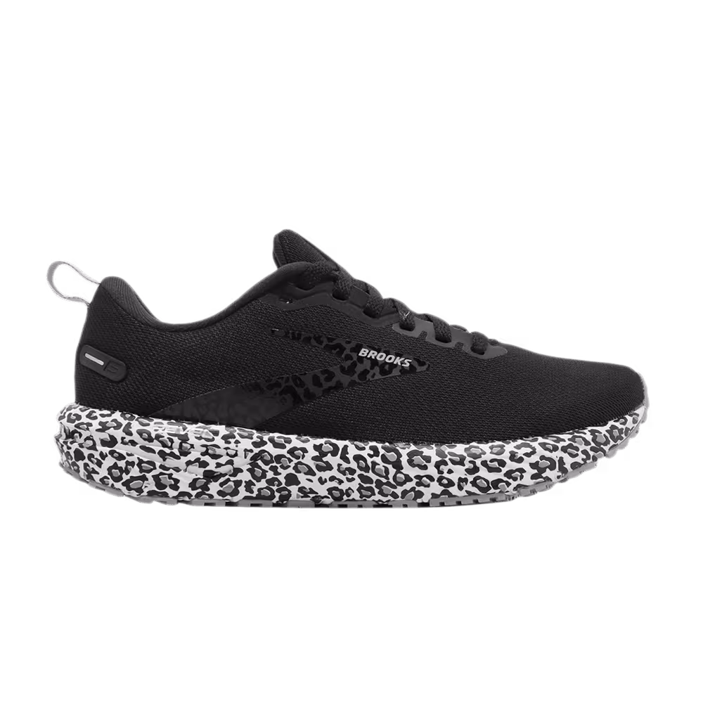 Brooks Women's Revel 6 Black White Leopard