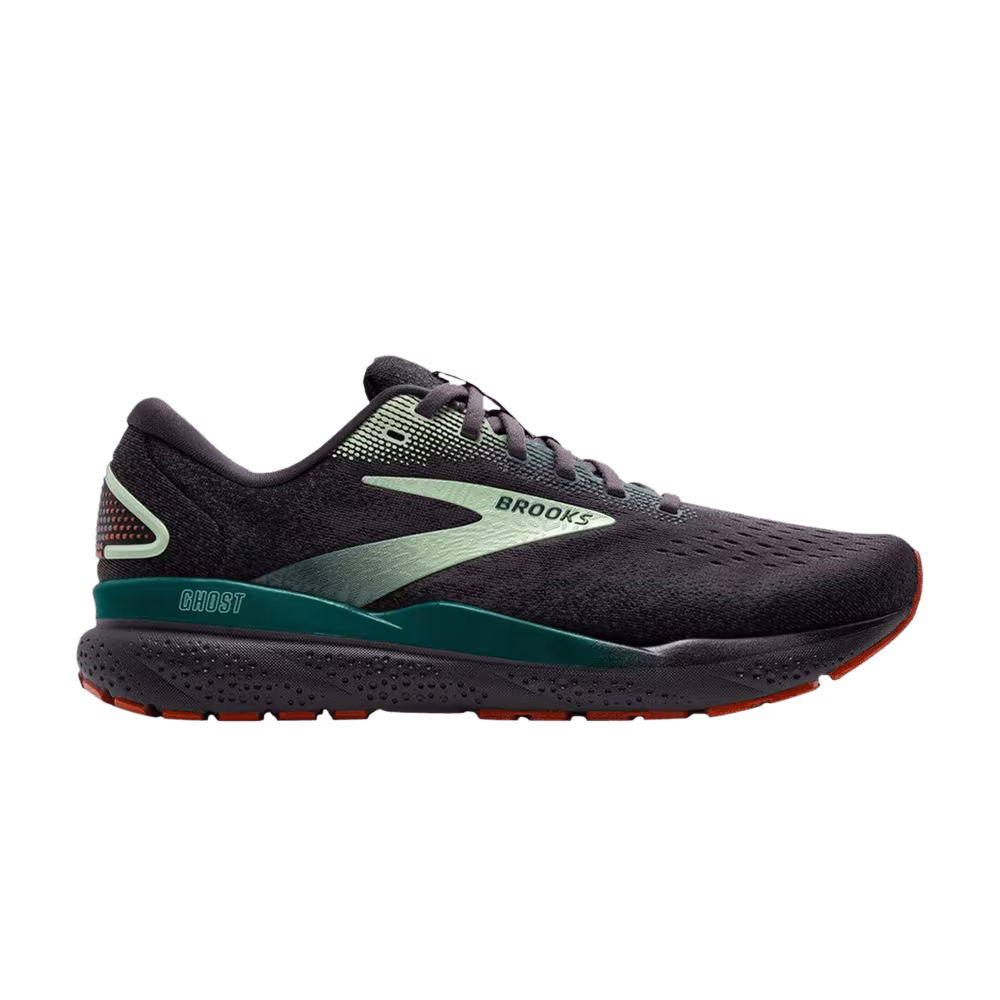 Brooks Ghost 16 Blackened Pearl June BugGreen