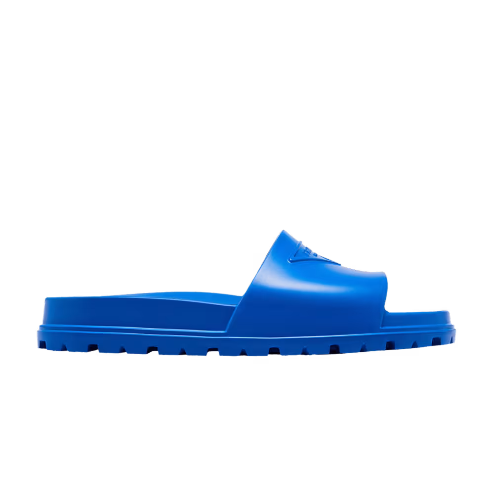 Prada Rubber Slide Sapphire Blue