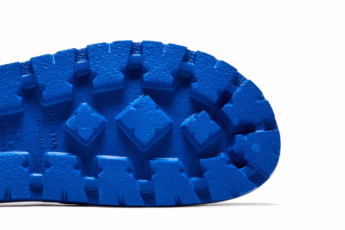 Prada Rubber Slide Sapphire Blue, view 6