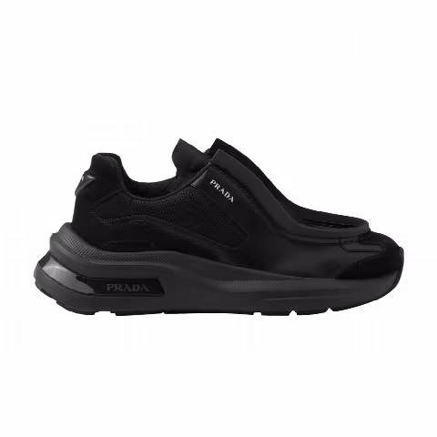Prada Systeme Brushed Leather Sneaker 'Black'