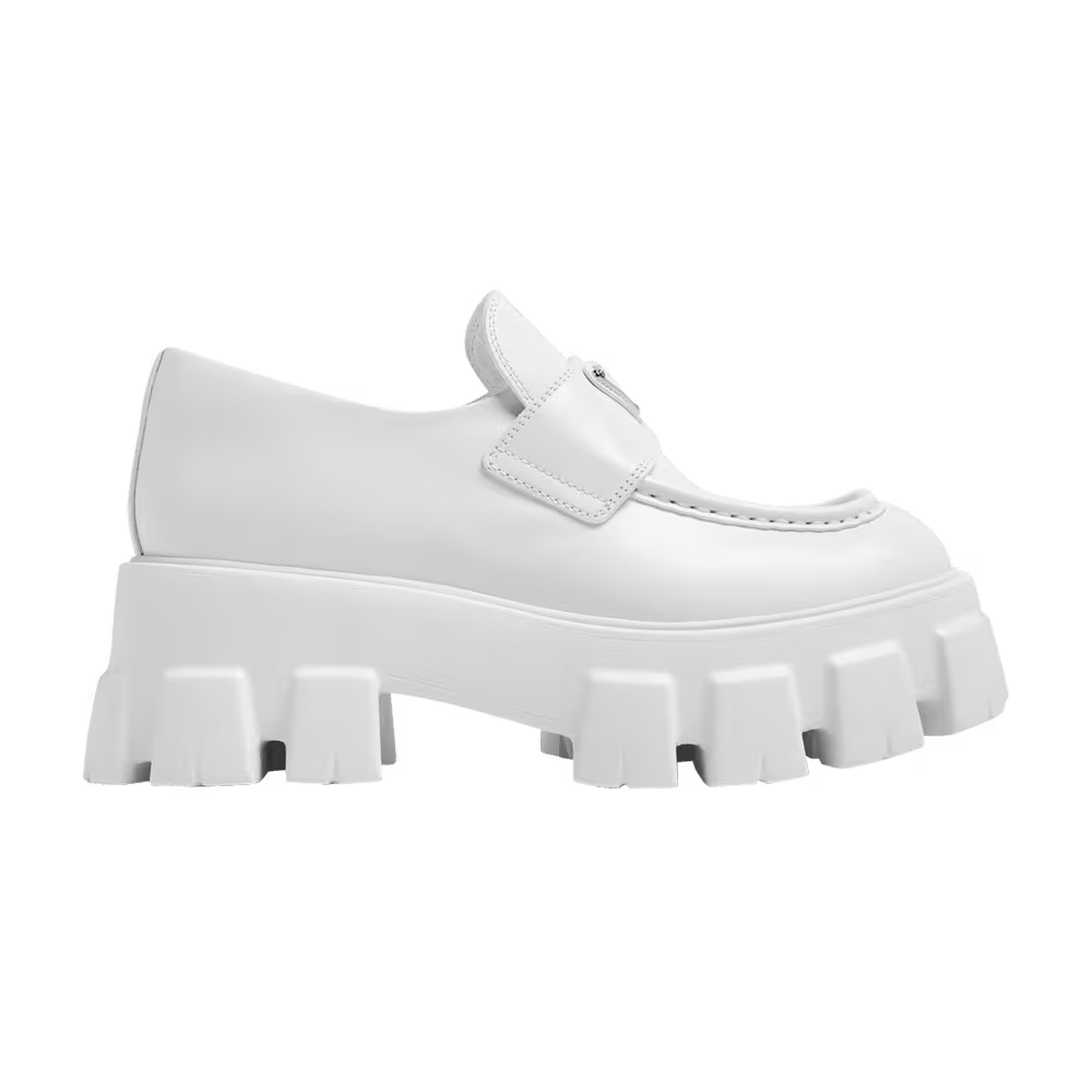 Prada Women's Monolith Loafer White