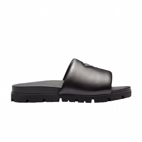 Prada Padded Nappa Leather Slide 'Black'