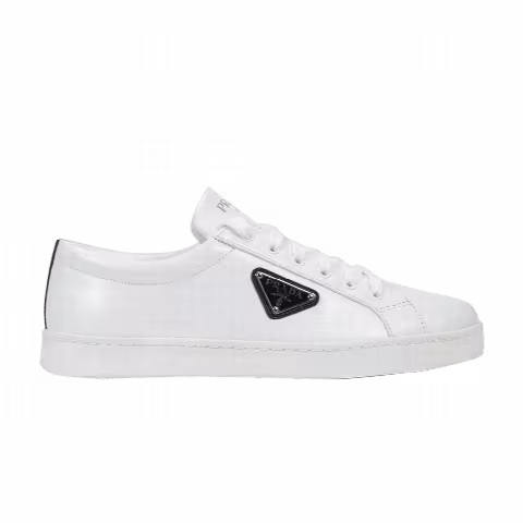 Prada Wmns Logo Brushed Sneakers 'White'
