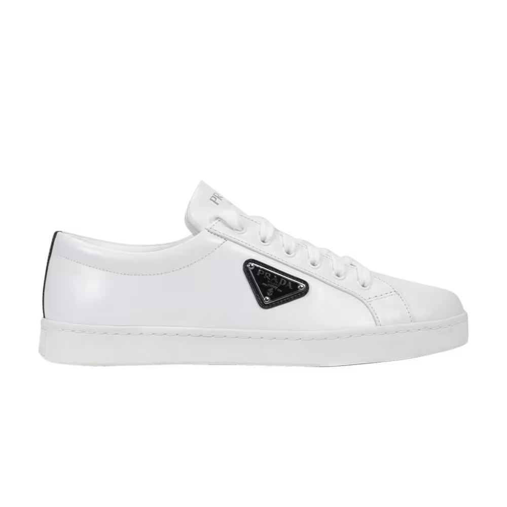 Prada Women's Logo Brushed Sneakers White