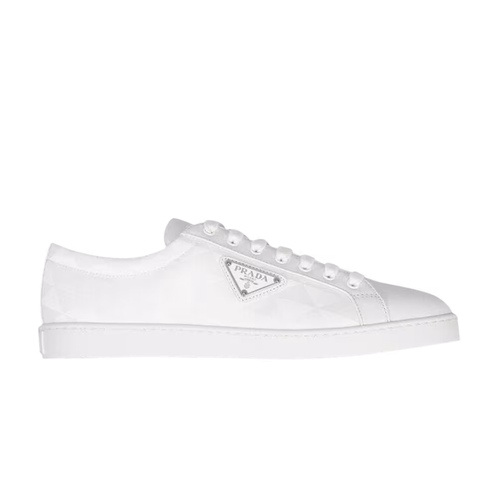 Prada Brushed Leather Sneaker White