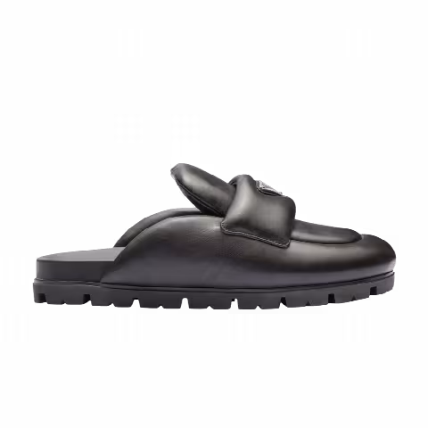 Prada Wmns Soft Padded Nappa Leather Sabots 'Black'