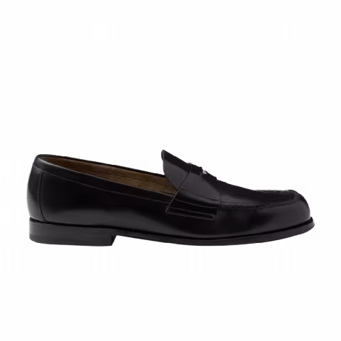 Prada Brushed Leather Loafer 'Black'