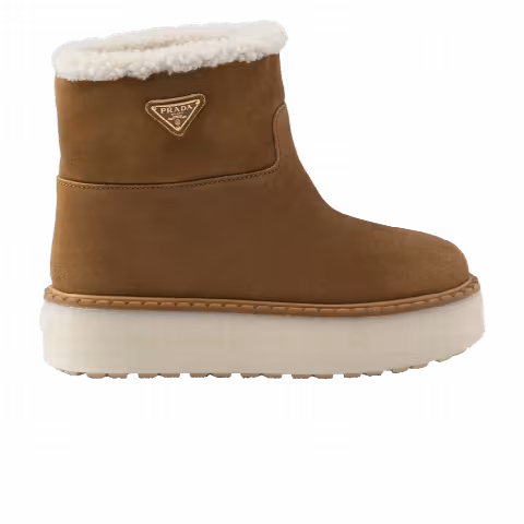 Prada Wmns Suede Booties 'Cinnamon'