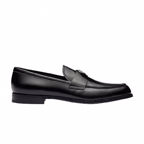 Prada Brushed Leather Loafer 'Black'