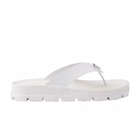 Prada Wmns Rubber Thong Sandal 'White'